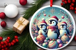 Round Christmas Ornament Sublimation|Clipart Product Image 2
