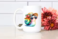Colorful Snail Sunglasses Hat | Sublimation | Clipart Product Image 2