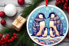 Round Christmas Ornament Sublimation|Clipart Product Image 2