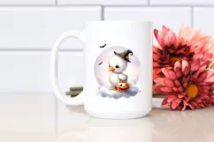 Cute Baby Swan Halloween Cloud Digital Painting PNG Product Image 2