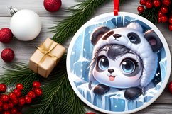 Round Christmas Ornament Sublimation|Clipart Product Image 1