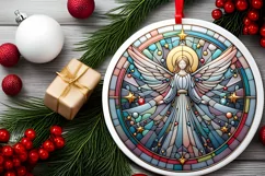 Round Christmas Ornament Sublimation|Clipart Product Image 1