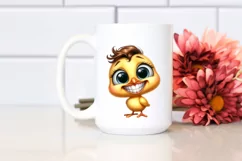 Happy Baby Chick Summer Sticker Sublimation Clipart Product Image 2