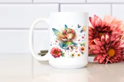 Cute Fairy Tumbling Flower Petals | Sublimation | Clipart Product Image 2