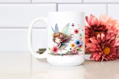 Cute Fairy Tumbling Flower Petals | Sublimation | Clipart Product Image 2
