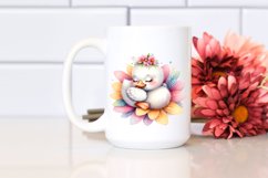 Colorful Watercolor Cute Baby Swan | Clipart Product Image 2
