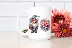 Cute Gnome Holding a Basket of Flowers | Sublimation | Product Image 2