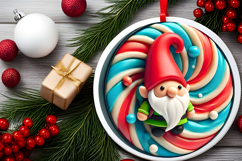 Round Christmass Ornament PNG Product Image 2