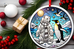 Round Christmass Ornament PNG Product Image 2