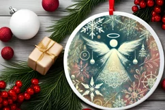 Round Christmas Ornament Sublimation|Clipart Product Image 1