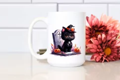 Cute Baby Black Cat in Halloween Costume | Sublimation | Product Image 2