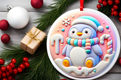 Round Christmass Ornament PNG Product Image 2