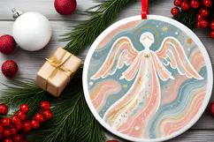 Round Christmass Ornament PNG Product Image 2