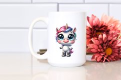 Expressive Baby Unicorn with Big Eyes | Sublimation | Product Image 2