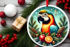 Round Christmas Ornament Sublimation|Clipart Product Image 1