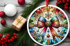 Round Christmas Ornament Sublimation|Clipart Product Image 1
