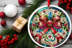 Round Christmas Ornament Sublimation|Clipart Product Image 1
