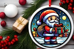 Round Christmas Ornament Sublimation|Clipart Product Image 2