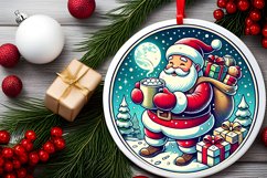 Round Christmas Ornament Sublimation|Clipart Product Image 2