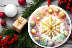 Round Christmas Ornament Sublimation|Clipart Product Image 2