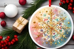 Round Christmas Ornament Sublimation|Clipart Product Image 2