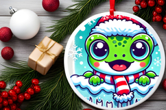 Round Christmass Ornament PNG Product Image 2