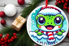 Round Christmas Ornament Sublimation|Clipart Product Image 1