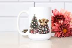 Winter Baby Highland Cow PNG Product Image 2