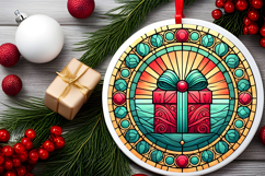Round Christmass Ornament PNG Product Image 2