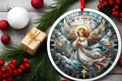 Round Christmas Ornament Sublimation|Clipart Product Image 1