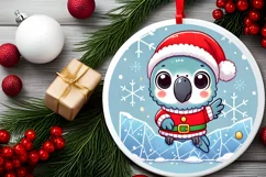 Round Christmas Ornament Sublimation|Clipart Product Image 1
