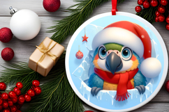 Round Christmass Ornament PNG Product Image 2