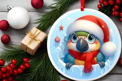 Round Christmas Ornament Sublimation|Clipart Product Image 2
