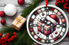 Round Christmass Ornament PNG Product Image 2