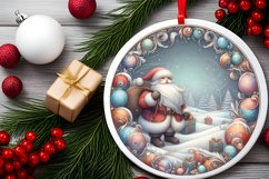 Round Christmas Ornament Sublimation|Clipart Product Image 2
