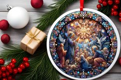 Round Christmas Ornament Sublimation|Clipart Product Image 2