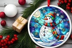 Round Christmas Ornament Sublimation|Clipart Product Image 1