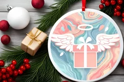 Round Christmas Ornament Sublimation|Clipart Product Image 2