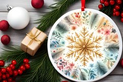 Round Christmas Ornament Sublimation|Clipart Product Image 2