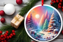 Round Christmas Ornament Sublimation|Clipart Product Image 2