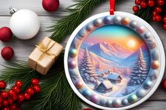 Round Christmas Ornament Sublimation|Clipart Product Image 2