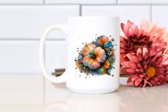 Abstract Glossy Nasturtium Watercolor Clipart Product Image 2