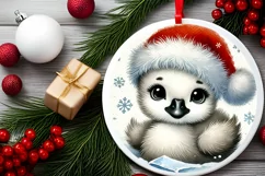 Round Christmas Ornament Sublimation|Clipart Product Image 2