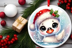 Round Christmas Ornament Sublimation|Clipart Product Image 2