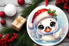 Round Christmas Ornament Sublimation|Clipart Product Image 2