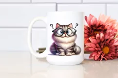 Cat Sitting es Big Eyes Confused | Sublimation | Clipart Product Image 2