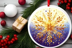 Round Christmas Ornament Sublimation|Clipart Product Image 2