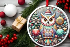 Round Christmas Ornament Sublimation|Clipart Product Image 1