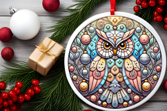 Round Christmass Ornament PNG Product Image 2