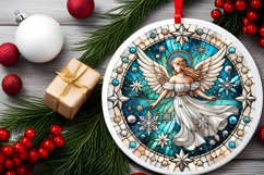Round Christmass Ornament PNG Product Image 2